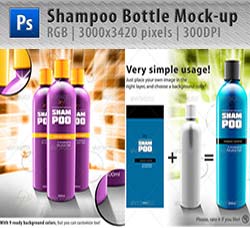 洗发精瓶身广告模型：Shampoo Bottle Mock-up